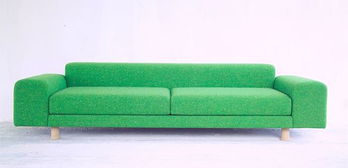 Divano contemporaneo - MAN - LK Hjelle - in tessuto / con rivestimento rimovibile / verde
