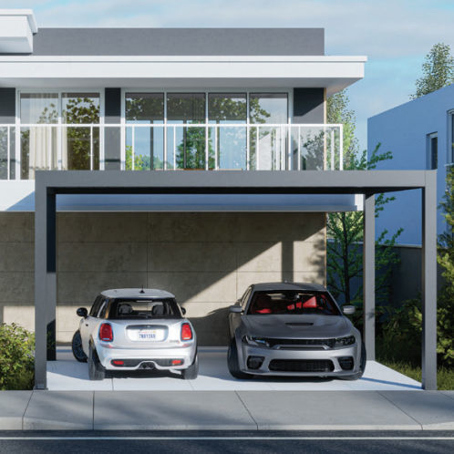 Tettoia per posto-auto in alluminio - SKYLOUNGE - PERGOLA AS - in acciaio inossidabile / doppia