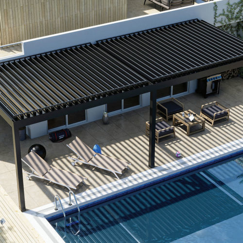 Pergola autoportante - SKLOUNGE - PERGOLA AS - in alluminio / in acciaio inossidabile / con copertura scorrevole