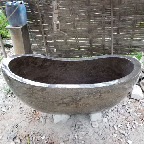 Vasca da bagno ovale - PRAESENTI - Lux4home™ - da appoggio / per ambiente abitativo / in marmo