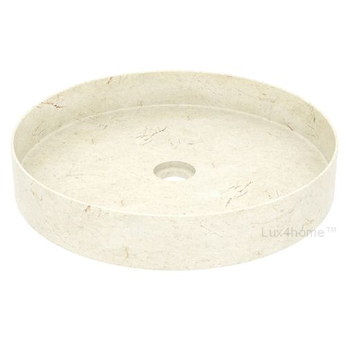 Lavabo da appoggio - PURO M - Lux4home™ - in marmo / rotondo / senza foro