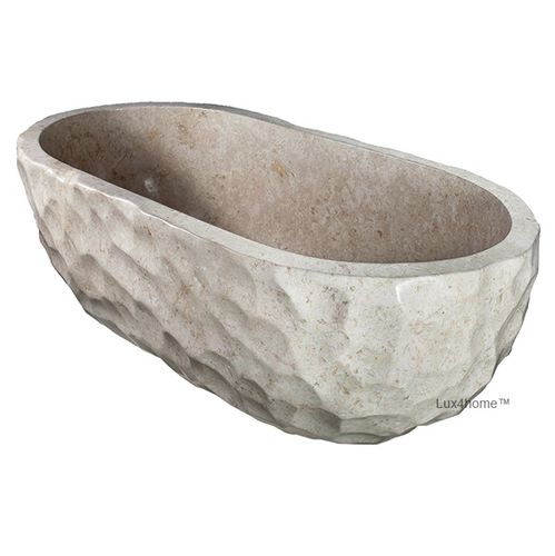 Vasca da bagno ovale - ABU - Lux4home™ - da appoggio / per ambiente abitativo / in marmo