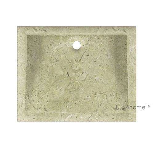 Lavabo da appoggio - THOLUS - Lux4home™ - in marmo / in onice / rettangolare