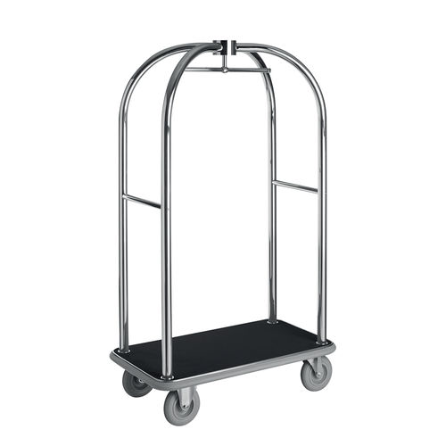 Carrello in acciaio cromato - TRANSBAG SMART CR M - CADDIE HOTEL - portabagagli / per hotel / personalizzabile