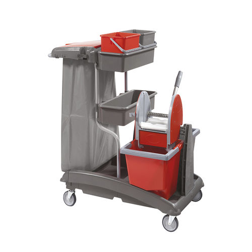 Carrello di pulizia - PLASNET - CADDIE HOTEL - portarifiuti / per hotel / in plastica