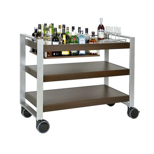 Carrello per bibite - SENSO BAR L - CADDIE HOTEL - per hotel / in acciaio verniciato / in legno dipinto
