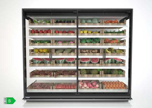 Vetrina refrigerata con scaffali - GREGAL LOW FRONT - Frost-trol S.A. - per negozio / con sportello / con illuminazione