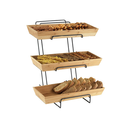 Espositore per prodotti alimentari - UBB01-3P-24 - GARIBALDI Garibaldis N. Sons Co.  - da bancone / in legno / in acciaio