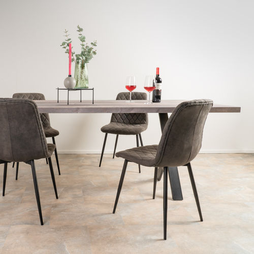 Tavolo da pranzo contemporaneo - SUN WOOD ALTHOLZTISCH - MODELL VERGRAUTES HOLZ 03 - SUN WOOD by Stainer - in legno / con supporto in metallo / rettangolare