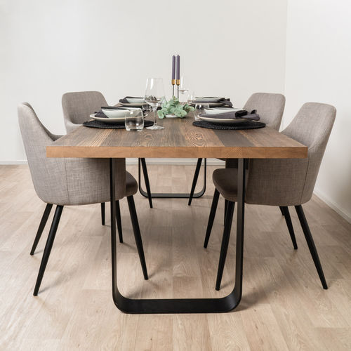 Tavolo da pranzo in stile rustico - SUN WOOD : HOHE TAUERN 58 - SUN WOOD by Stainer - in legno / con supporto in metallo / rettangolare