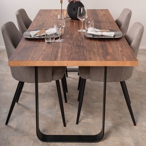 Tavolo da pranzo contemporaneo - SUN WOOD ALTHOLZTISCH - MODELL TIROL 01 - SUN WOOD by Stainer - in legno / con supporto in metallo / rettangolare