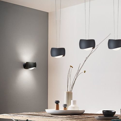 Applique in alluminio - CURVED - OLIGO - in vetro / curva / regolabile