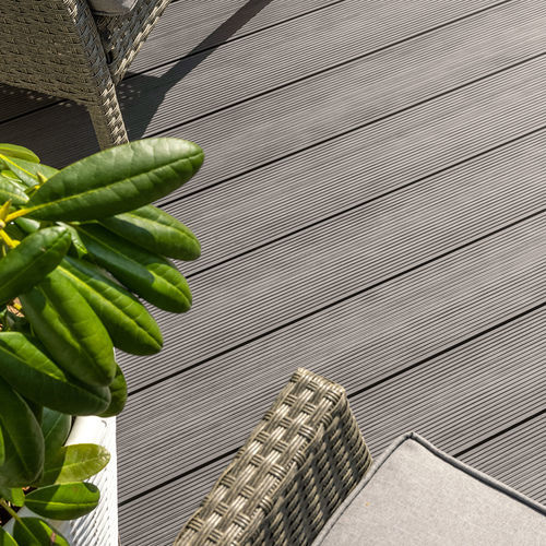 Listone per esterno in legno - VD 03 - VIRAG S.R.L.  - in plastica riciclata / grigio / beige