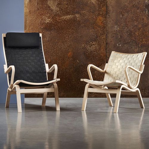 Poltrona design scandinavo - ALBERT - stoubystouby - in tessuto / in faggio / in rovere