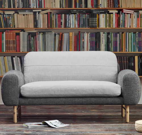 Divano design scandinavo - AYO - stoubystouby - in tessuto / in pelle / con cuscino rimovibile