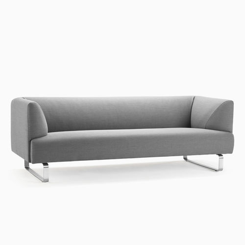 Divano contemporaneo - GEMINI - stoubystouby - in tessuto / grigio / 3 posti