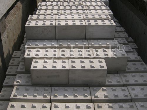 Blocco di calcestruzzo pieno - Legio block - per muro / incastrabile