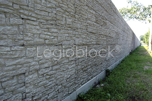 Blocco di calcestruzzo pieno - LEGIO-DESIGN-BLOCK® - Legio block - per muro divisorio / incastrabile / aspetto pietra