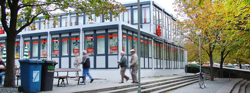 Edificio prefabbricato - SPARKASSE - SÄBU - modulare / in acciaio / su ossatura metallica