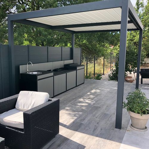 Pergola autoportante - SPR02 4x3m - AXIUM solutions aluminium - in alluminio estruso / in alluminio termolaccato / a lamelle orientabili