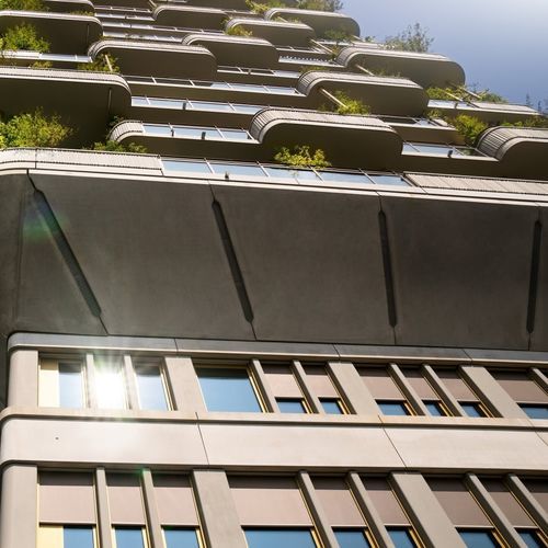 Tenda avvolgibile a bande verticali - VSE ZIP / VSE EBA - Schenker Stores - per pergola / in tessuto / da esterno