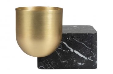 Vaso contemporaneo - BALANCE HOLDER - V-LAB - in ottone / in marmo / nero