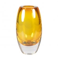 Vaso contemporaneo - BULLIT  - V-LAB - in vetro / giallo