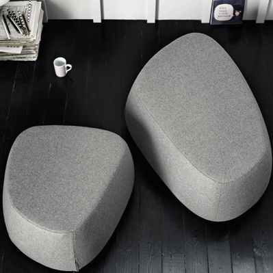 Pouf design organico - STONE - Italianadivani srl - in tessuto / con rivestimento rimovibile