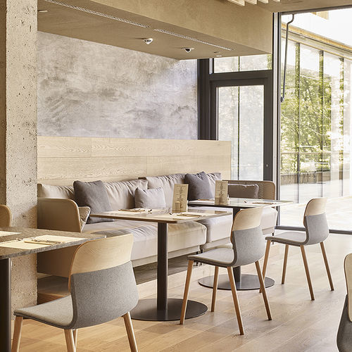 Sedia contemporanea - KLIK - SOKOA - da interno / in legno / in metallo