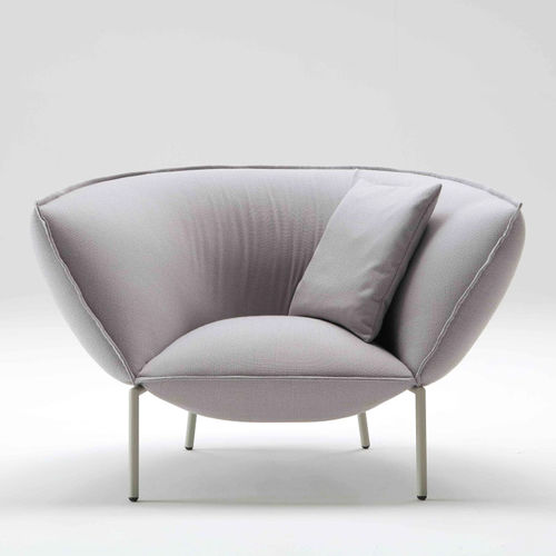 Poltrona contemporanea - YOU - Coedition - in tessuto / per cuscini / grigia