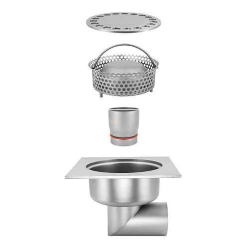 Piletta in acciaio inossidabile - TOTAL HYGIENIC DIS. 0016 - Inoxsystem S.r.l. - per cucina / per applicazioni industriali / con griglia