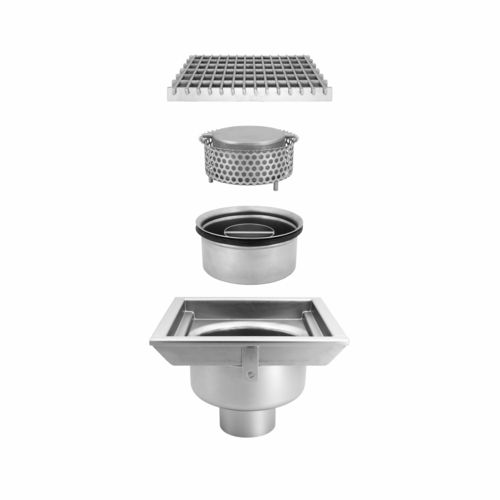 Piletta in acciaio inossidabile - TOTAL HYGIENIC DIS. 0511 - Inoxsystem S.r.l. - per cucina / per applicazioni industriali / con griglia