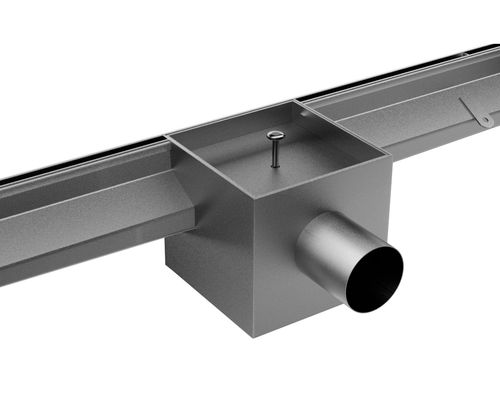 Canaletta di drenaggio con griglie - 1660 - Inoxsystem S.r.l. - a fessura laterale / griglia in acciaio inox / da pavimento