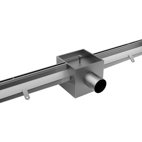 Canaletta di drenaggio a fessura centrale - 1460 - Inoxsystem S.r.l. - griglia in acciaio inox / da pavimento / su misura