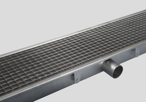 Canaletta con griglie - 0810 - Inoxsystem S.r.l. - griglia in acciaio inox / per cucina