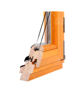 Finestra in legno - OPTIMA 68 SOFTLINE - VIDOK - a battente / a doppi vetri