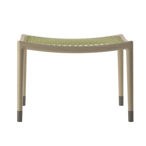Sgabello contemporaneo - SIGA  - DIMENSIONE CHI WING LO - in pelle / in corda / con supporto in legno