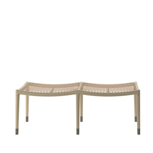 Panca contemporanea - SIGA  - DIMENSIONE CHI WING LO - in legno / in pelle / in corda