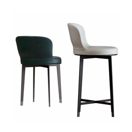 Sedia alta contemporanea - YIRO - DIMENSIONE CHI WING LO - da interno / in tessuto / in pelle
