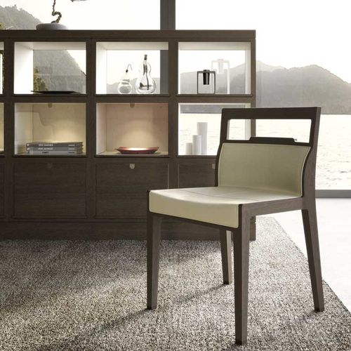Sedia contemporanea - MERA  - DIMENSIONE CHI WING LO - da interno / in tessuto / in pelle