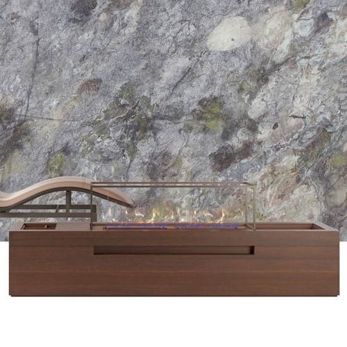 Tavolino basso contemporaneo - PYRA  - DIMENSIONE CHI WING LO - in vetro temprato / in legno / con supporto in legno