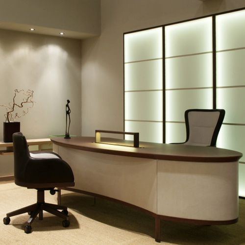 Scrivania da terra - 60 series - DIMENSIONE CHI WING LO - da 2 persone / contemporanea / in quercia naturale