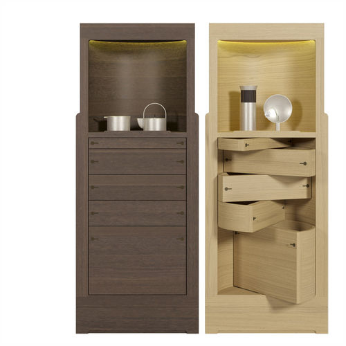 Cassettiera contemporanea - SIMA - DIMENSIONE CHI WING LO - in quercia naturale / in sucupira / grigia