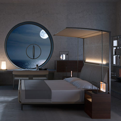 Letto a baldacchino - FORA  - DIMENSIONE CHI WING LO - matrimoniale / contemporaneo / con testiera imbottita