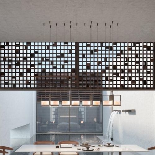 Lampada a sospensione - EGLI  - DIMENSIONE CHI WING LO - in metallo / contemporanea / con cavo