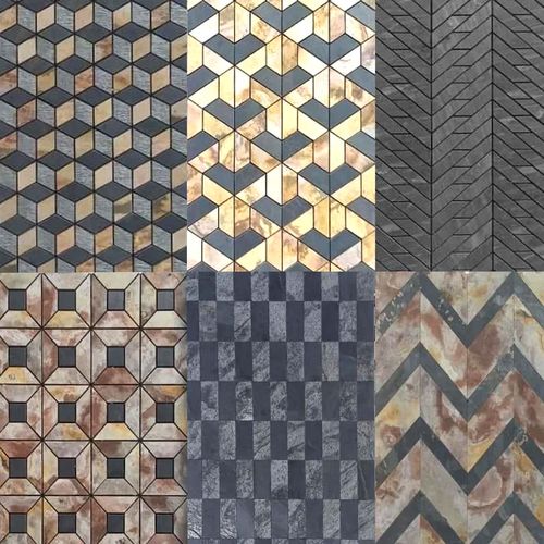 Tranciato aspetto mosaico - Mosaics - Casadenza by Vesna - in pietra naturale / flessibile / per mobile