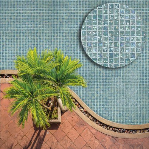 Mosaico in vetro - IRIDIS 31 - Mosavit - lucido / per piscina / da parete