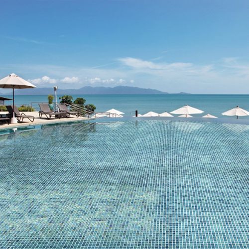 Mosaico in vetro - IRIDIS 33 - Mosavit - lucido / per piscina / da parete
