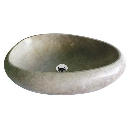 Lavabo da appoggio - IRTA - Mosavit - in pietra naturale / ovale / contemporaneo