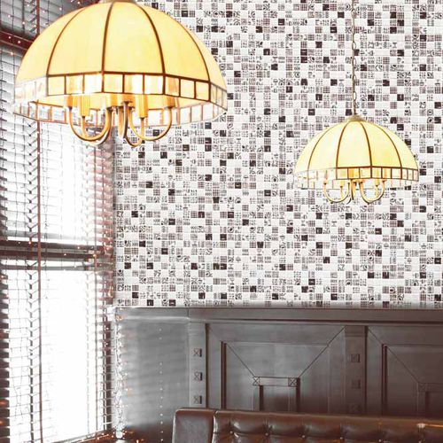 Mosaico in vetro - PRINT : GRAPHICS COFFEE TIME - Mosavit - opaco / da interno / da parete